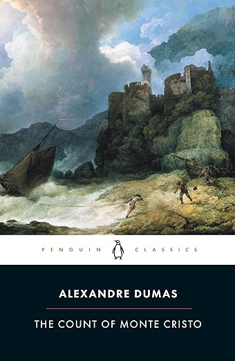 Cover of The Count of Monte Cristo by Alexandre Dumas, featuring revenge, betrayal, and intrigue set partially in Paris.