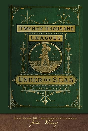 Cover of Twenty Thousand Leagues Under the Sea by Jules Verne, a groundbreaking sci-fi novel in French literature.