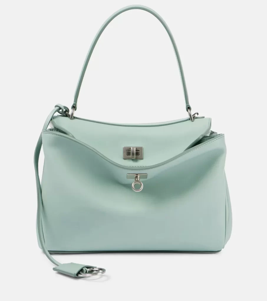 Balenciaga Rodeo small tote in pastel green leather, part of 2025’s top bag trends
