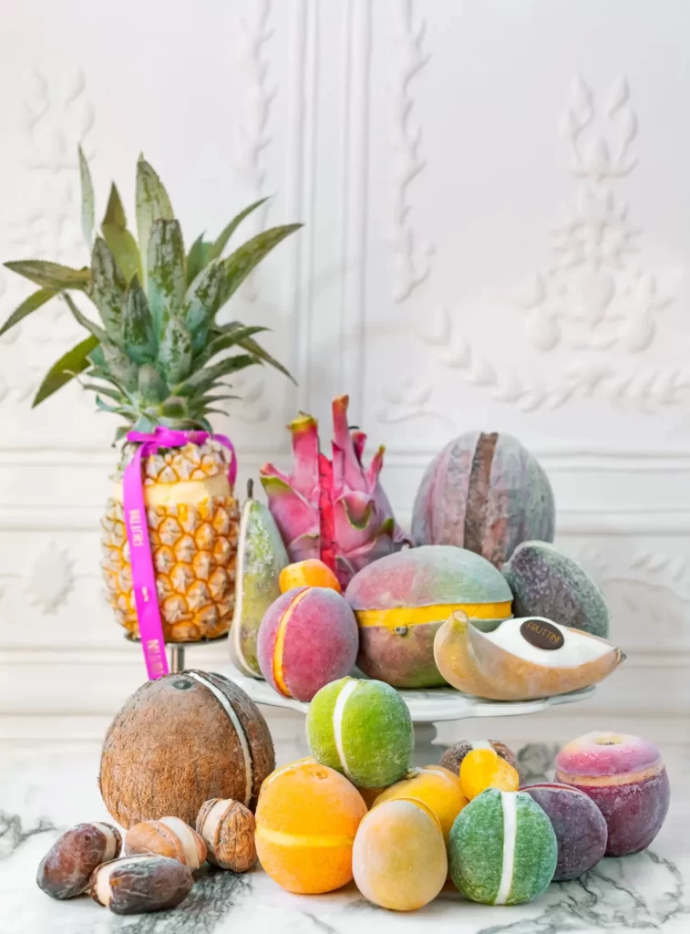 Frozen fruit sorbets from Fruttini by MO, one of the best ice cream spots in Paris