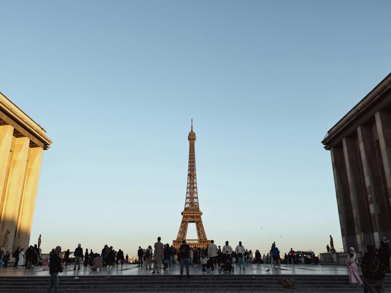 Eiffel Tower seen from la Place du Trocadéro in Paris’s 16th arrondissement