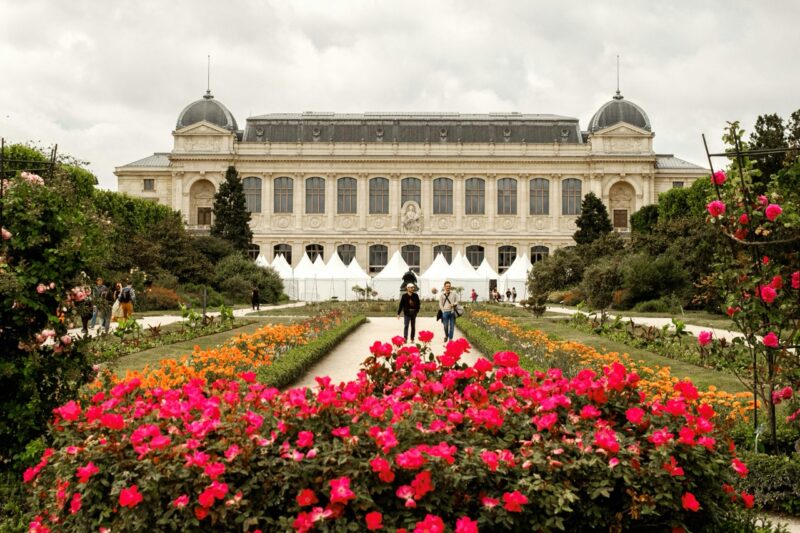 Lush greenery of Jardin des Plantes in Paris’s Latin Quarter neighborhood