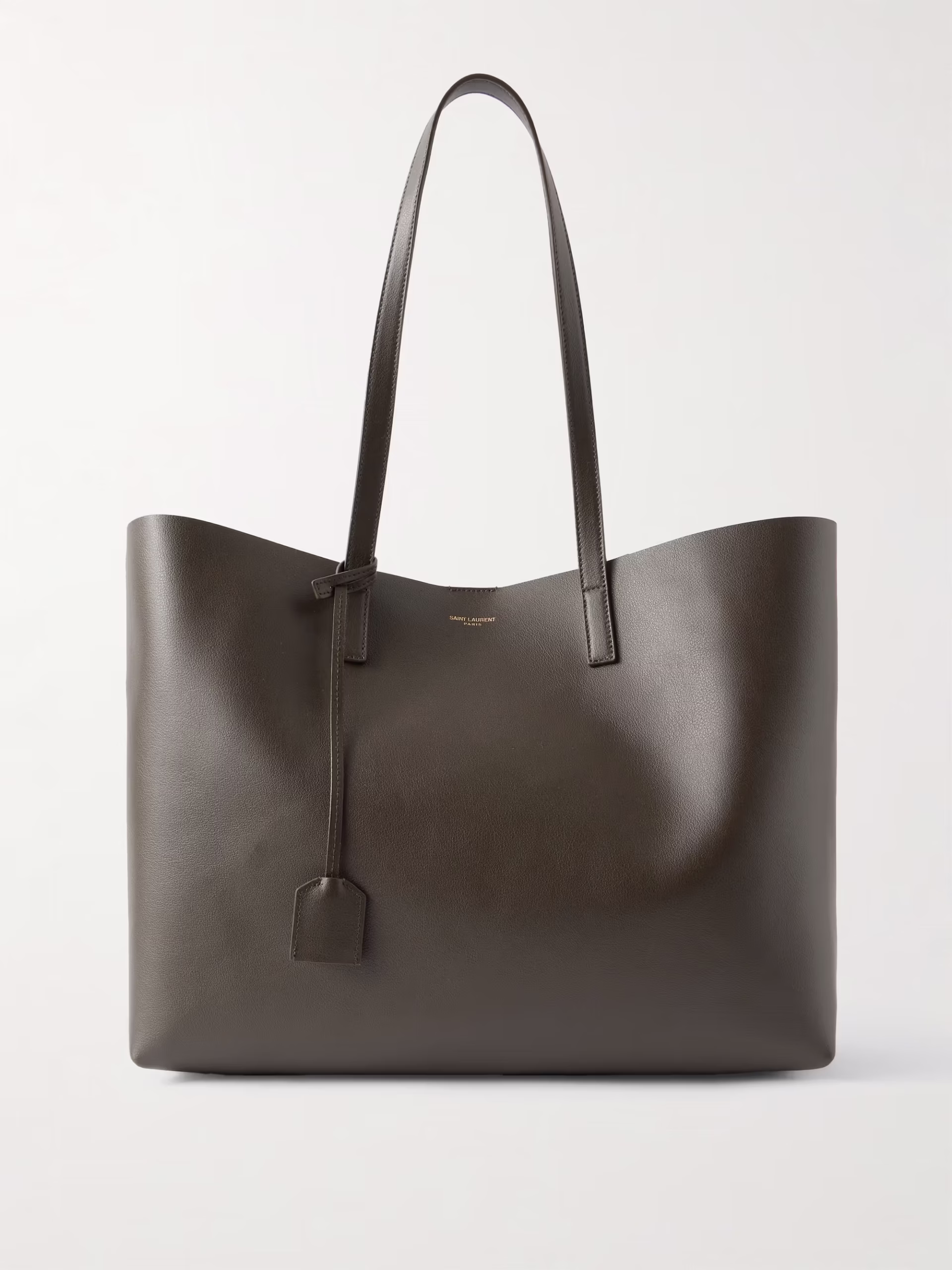 parisian style elevated leather tote by the brand Saint Laurent one of 10 Parisian Style Staples You Can Add to Your Closet Right Now