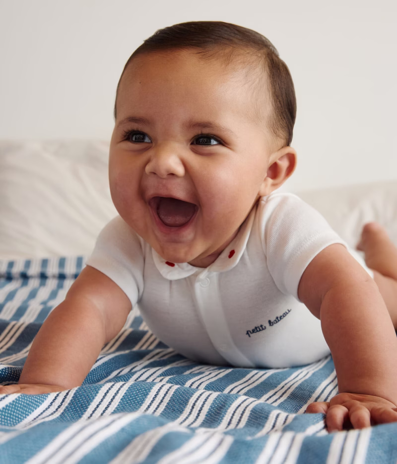Classic cotton baby onesie from Petit Bateau