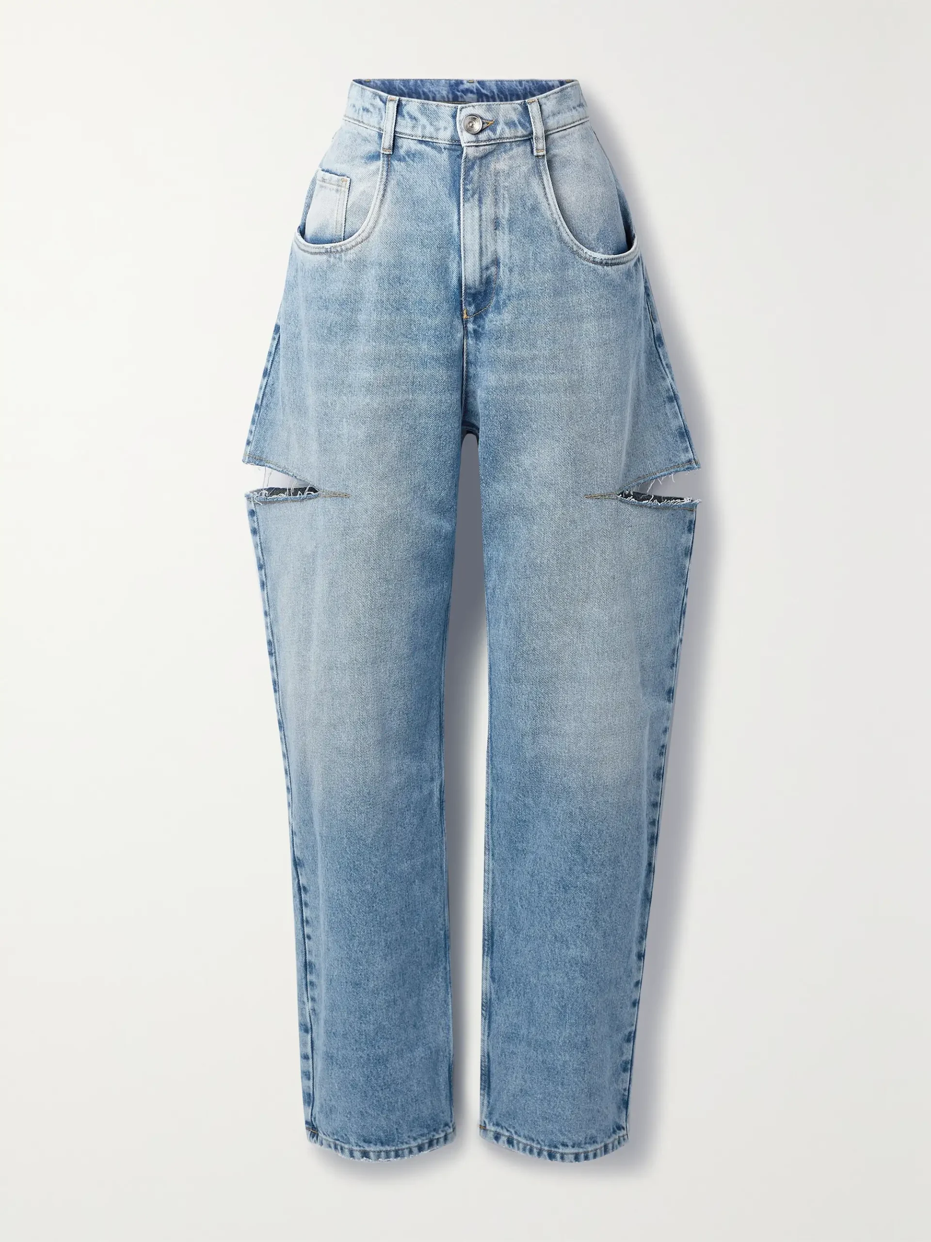 MAISON MARGIELA Cutout high-rise wide-leg jeans