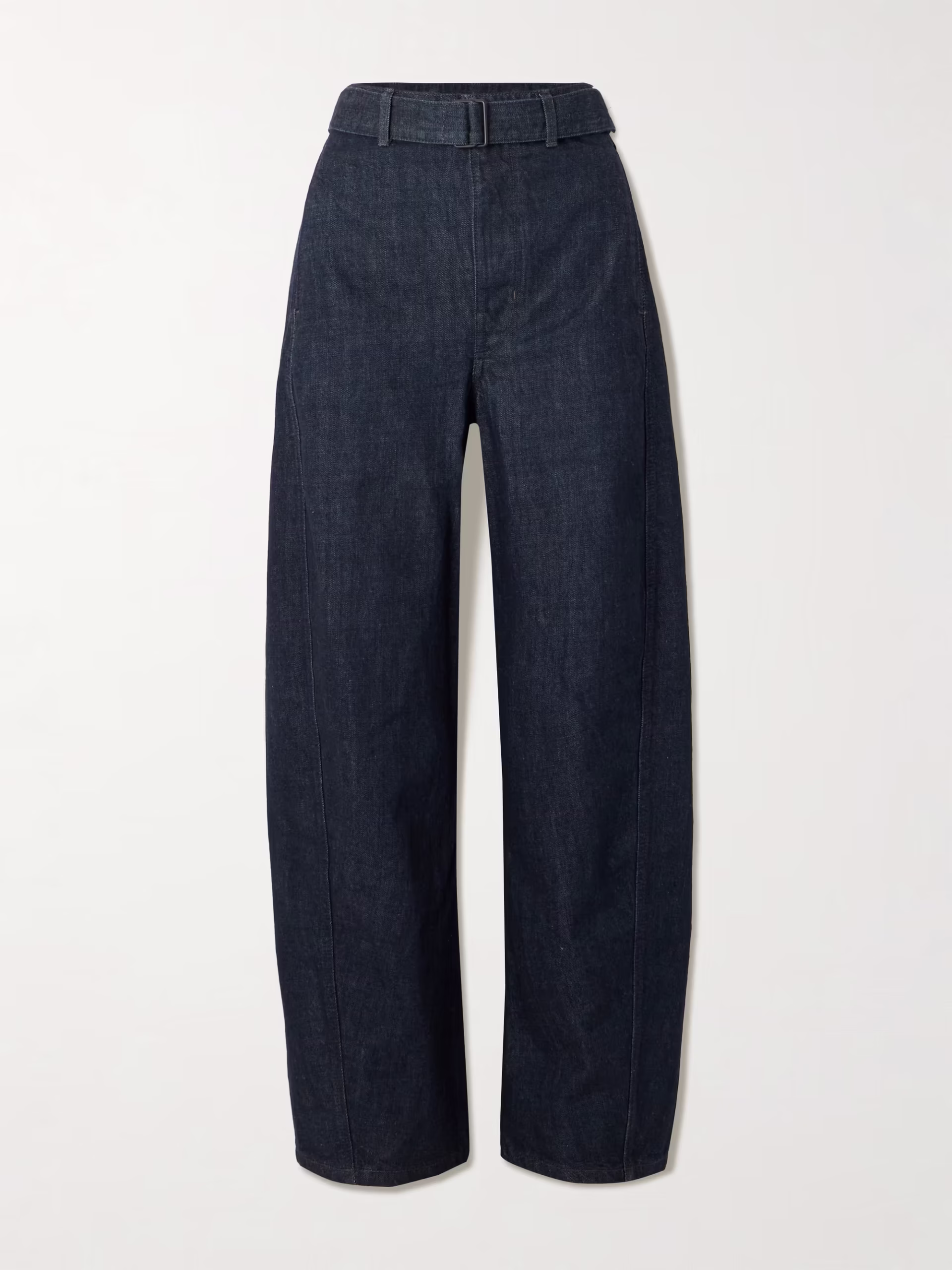 LEMAIRE Twisted belted mid-rise barrel-leg jeans