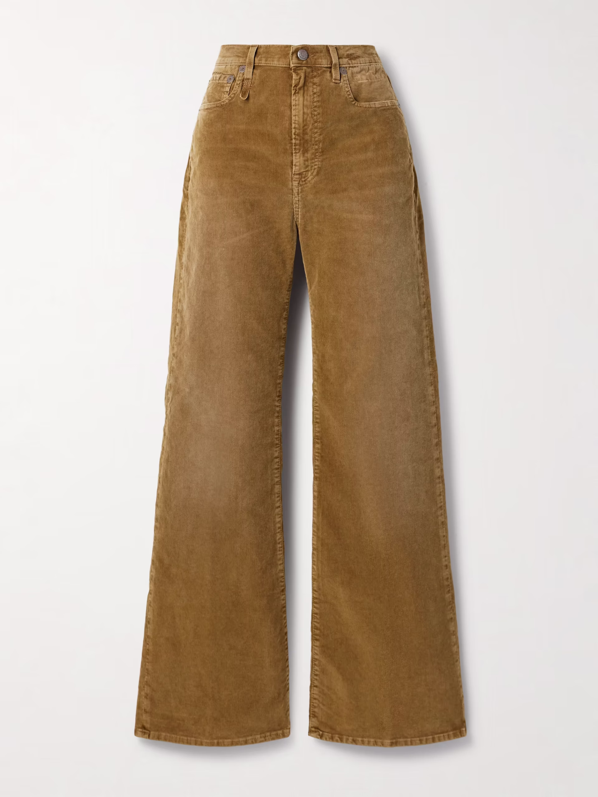 R13 Charlotte high-rise flared cotton-blend corduroy jeans