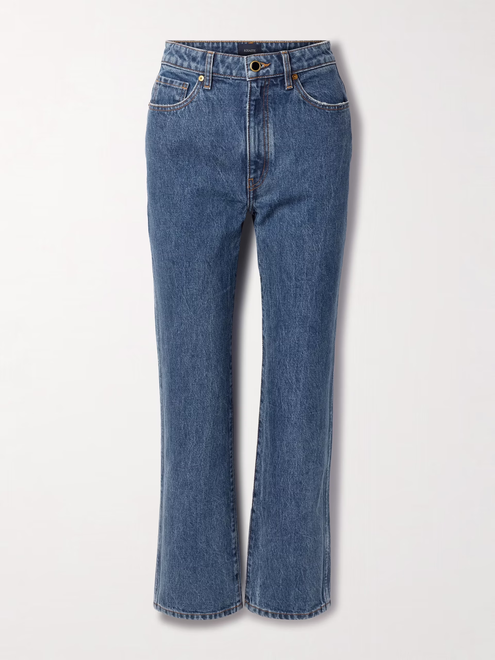 KHAITE Abigail cropped high-rise straight-leg jeans