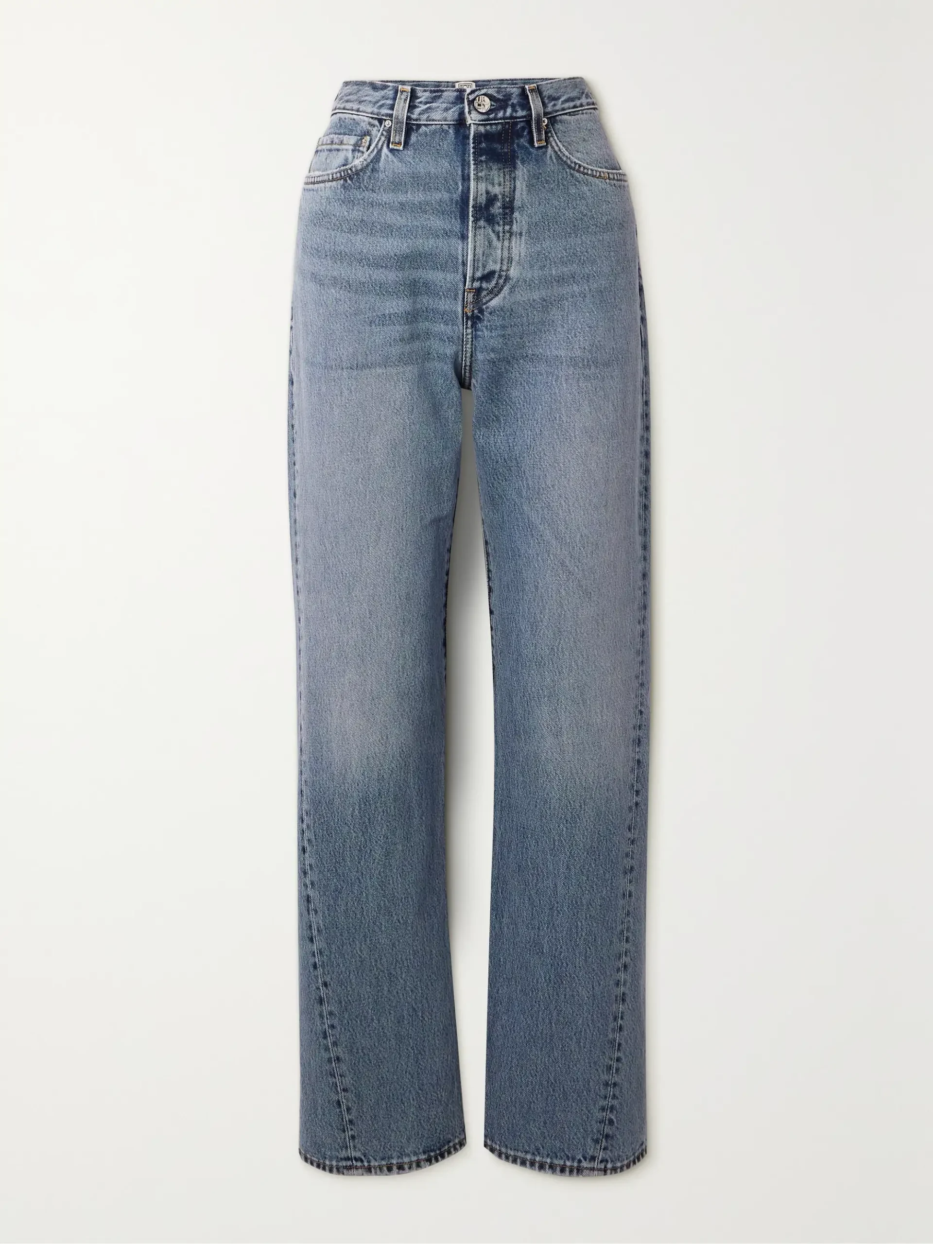 TOTEME Twisted Seam high-rise straight-leg jeans