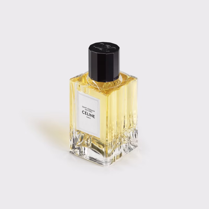 Celine Haute Parfumerie Saint Germain des Prés perfume bottle on minimalist background