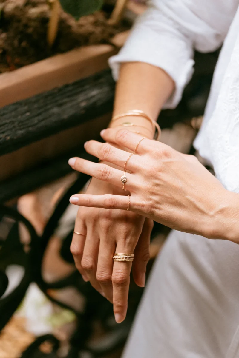 Diamond engagement ring by Myrtille Beck, handmade in Paris.