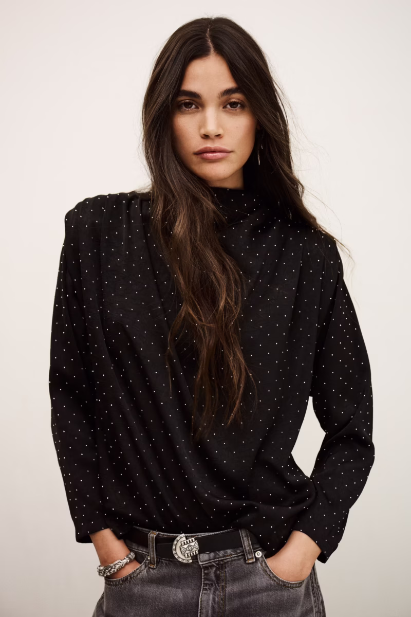 ba&sh DEBRA asymmetrical collar top