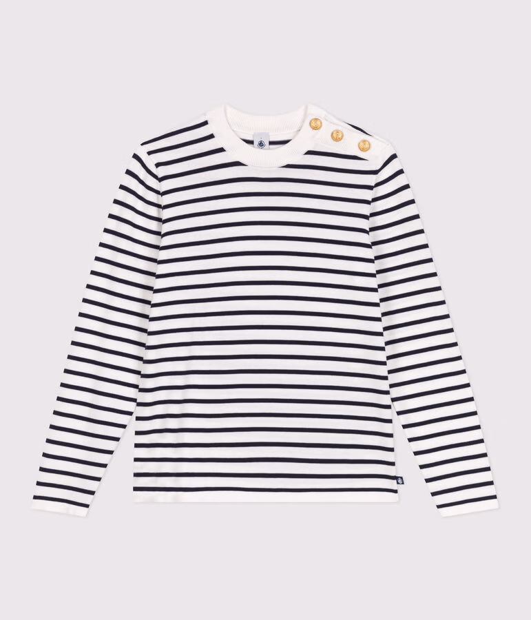 Petit Bateau Pull marin femme en coton à rayures
