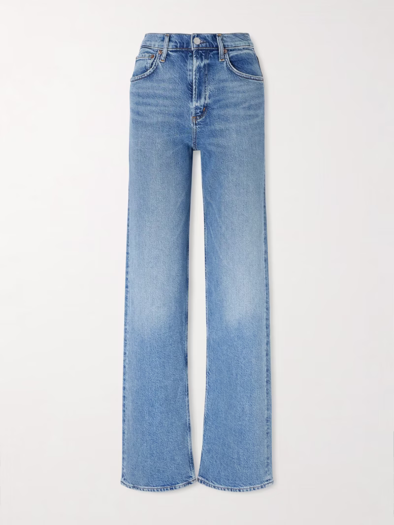 AGOLDE Ren Long high-rise straight-leg jeans