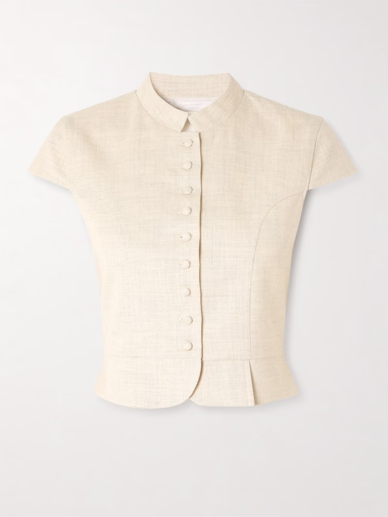 DESTREE Amoako paneled woven top
