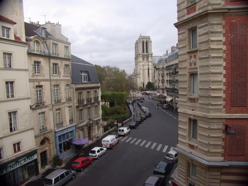 View from a central Paris apartment near Notre-Dame, ideal for the best Paris apartments for a dream stay