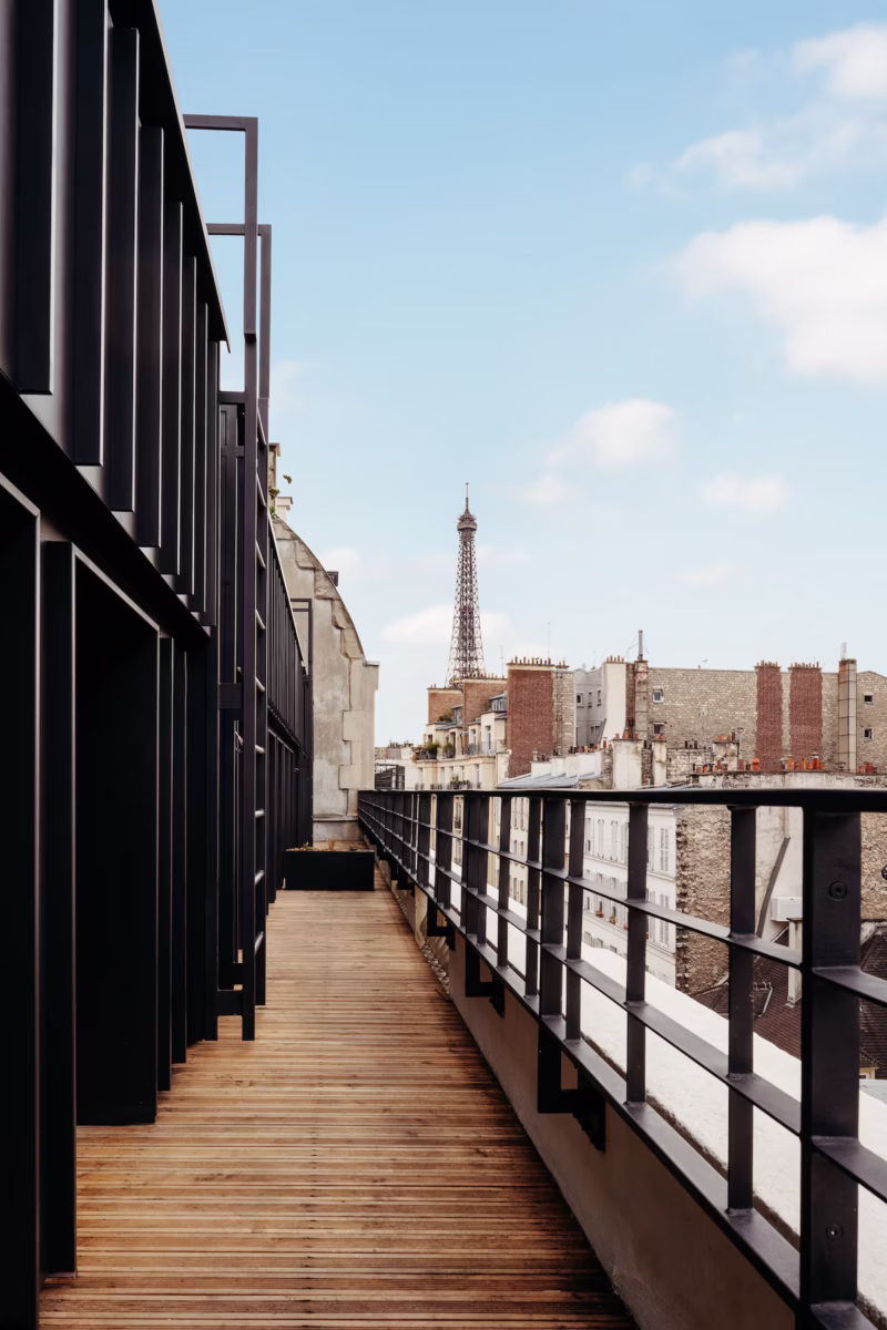 Paris apartment near Invalides with rooftop terrace and Eiffel Tower views